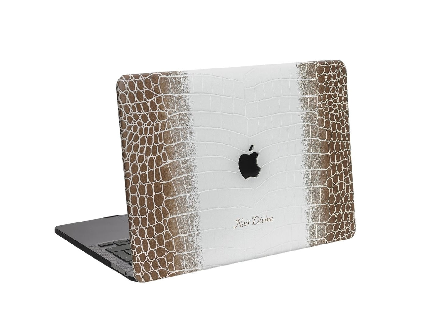 BROWN CROCO GRADIENT LAPTOP CASE