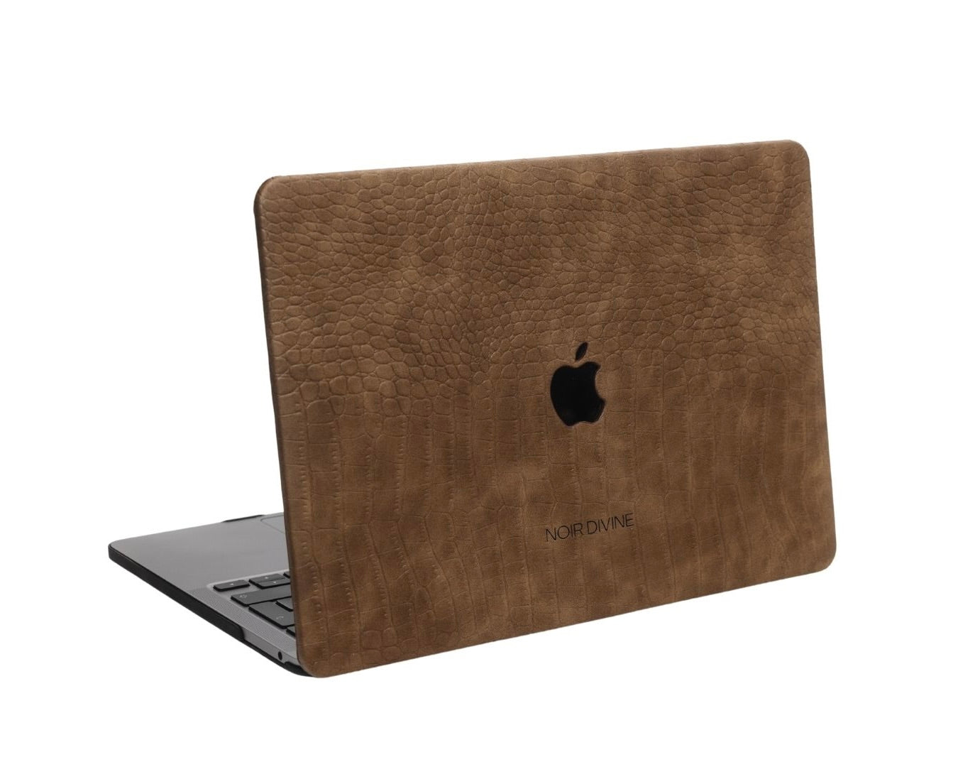 BROWN DESERT CROCO LAPTOP CASE