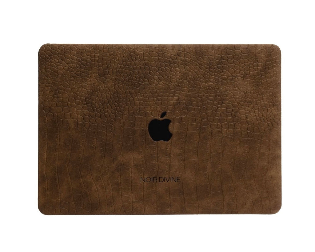 BROWN DESERT CROCO LAPTOP CASE