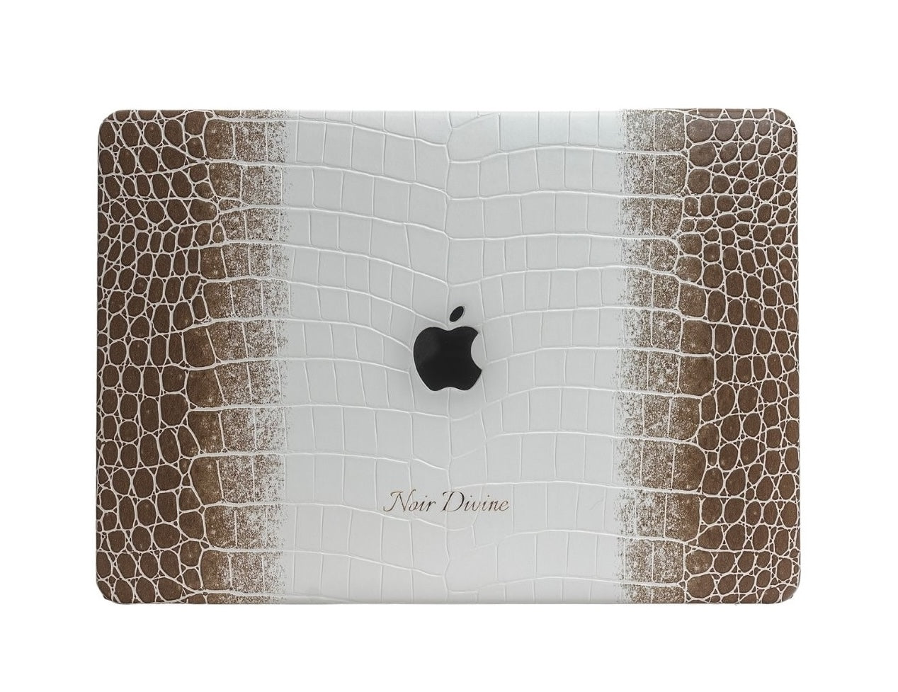 BROWN CROCO GRADIENT LAPTOP CASE