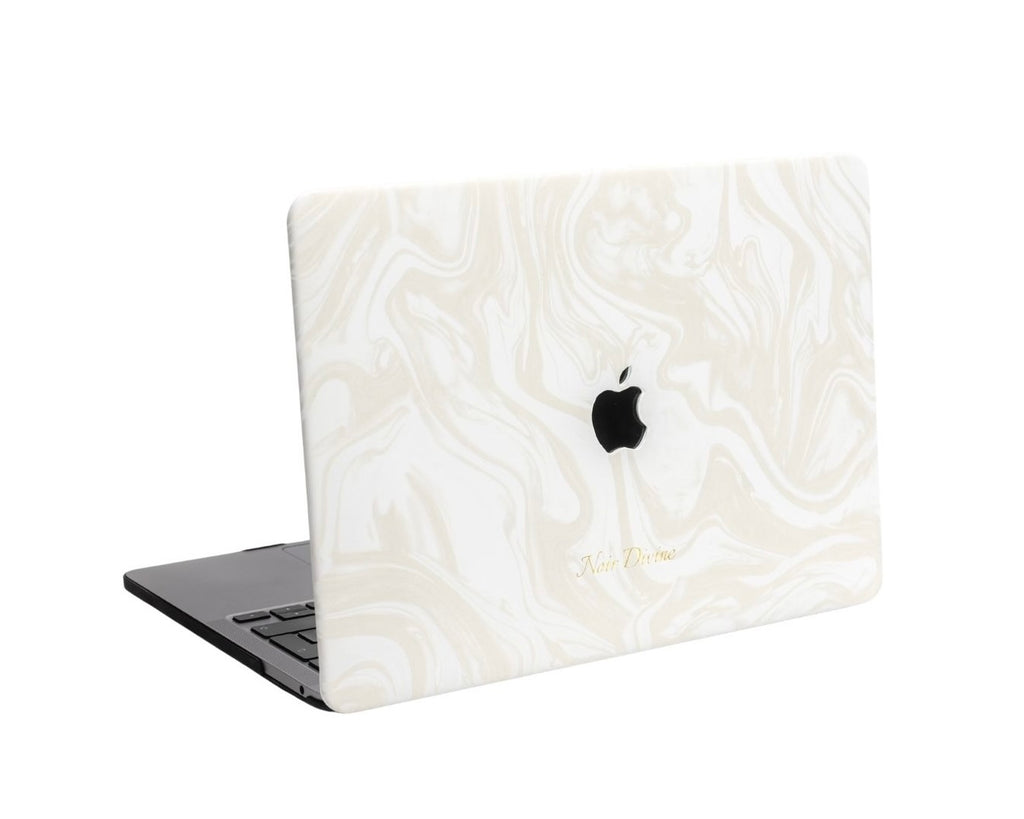 WHITE SWIRL LAPTOP CASE