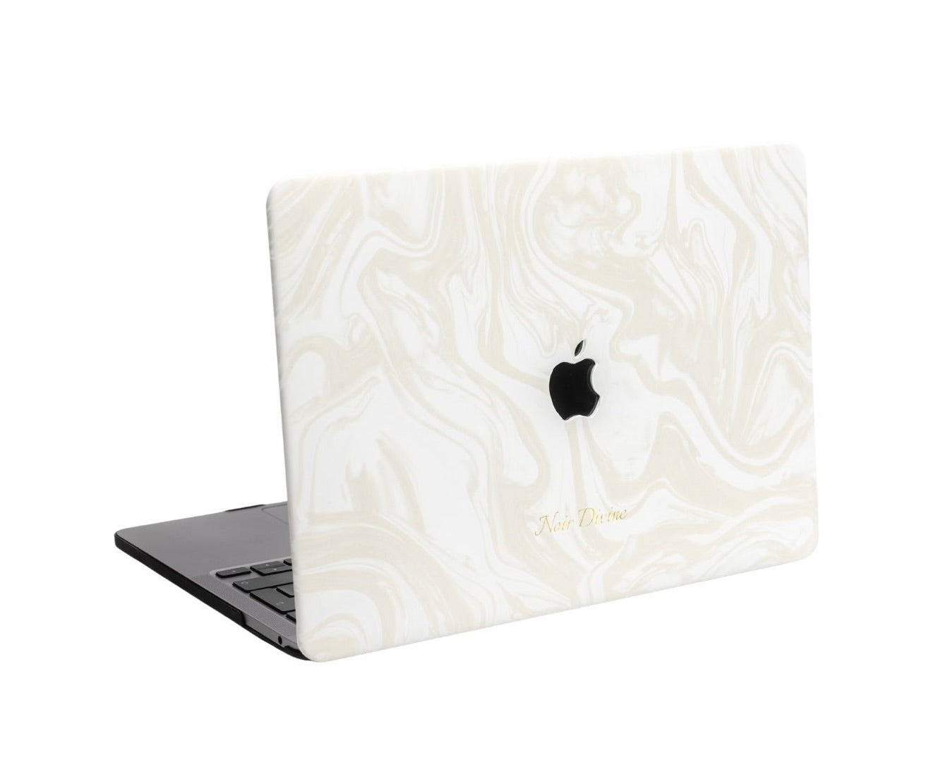 WHITE SWIRL LAPTOP CASE